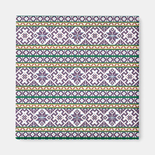 Tribal Multicolored antieke symbool volkskunst des Magneet (Voorkant)