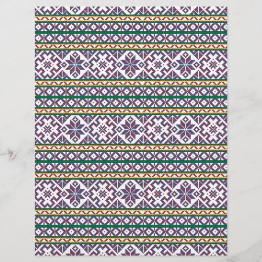Tribal Multicolored antieke symbool volkskunst des Persoonlijk Briefhoofd (Voorkant)
