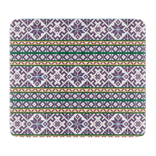 Tribal Multicolored antieke symbool volkskunst des Snijplank (Voorkant)