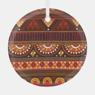 Tribal naadloos ontwerp voor verschillende toepass glas ornament