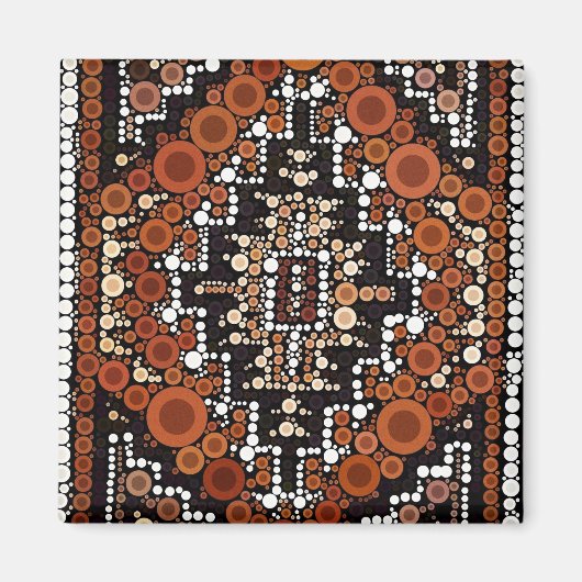 Tribal Native American Earth Tones Mosaic Magneet (Voorkant)