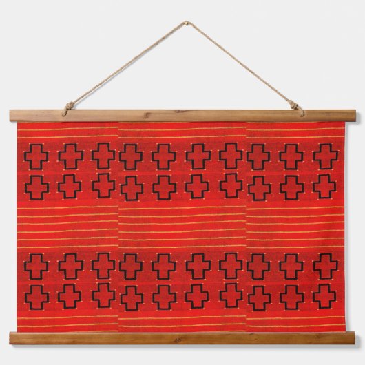 Tribal Native American Southwest Weaving Navajo Hangend Wandkleed (Voorkant)