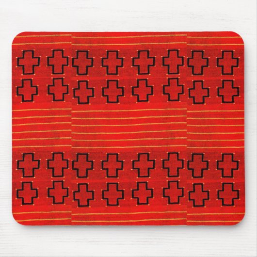 Tribal Native American Southwest Weaving Navajo Muismat (Voorkant)