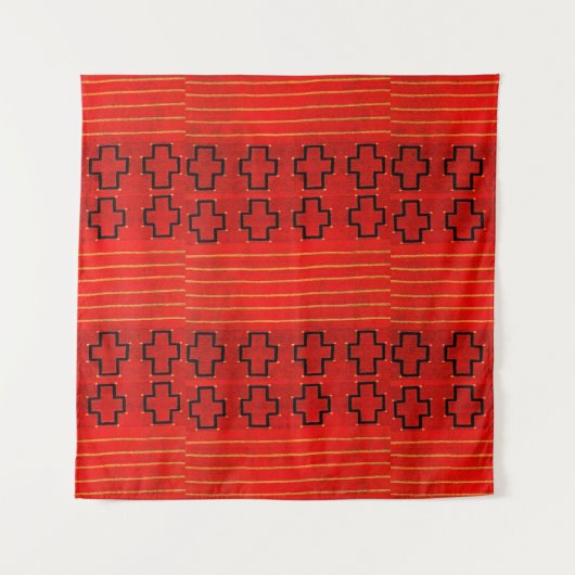 Tribal Native American Southwest Weaving Navajo Wandkleed (Voorkant)