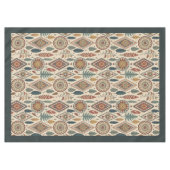 Tribal Native Ethnic Feathers pastel blauw koper Tafelkleed (Voorkant (Horizontaal))