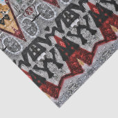 Tribal Native Red Gray Black Gold Pattern Tissuepapier (Detail)