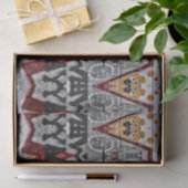 Tribal Native Red Gray Black Gold Pattern Tissuepapier (Geschenk)