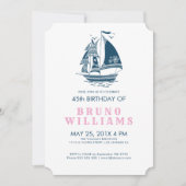 Tribal Nautical Boat Wheel Birthday Party nodigt u Kaart (Voorkant)