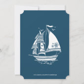 Tribal Nautical Boat Wheel Birthday Party nodigt u Kaart (Achterkant)