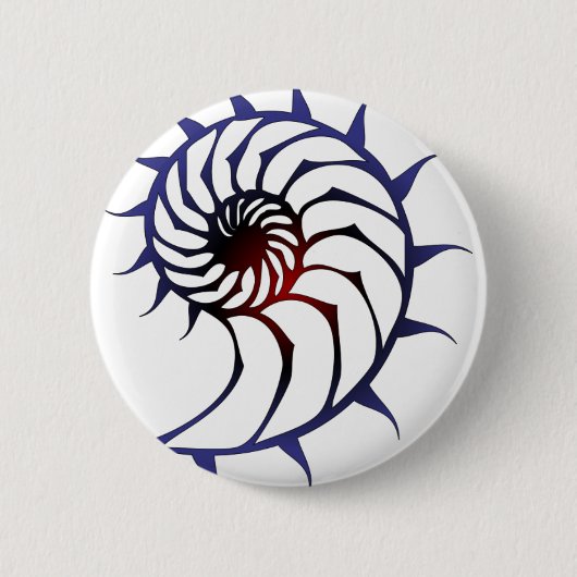 Tribal Nautilus Ronde Button 5,7 Cm (Voorkant)