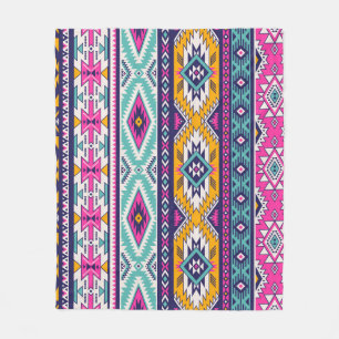 Tribal Navajo: retro patroon Fleece Deken