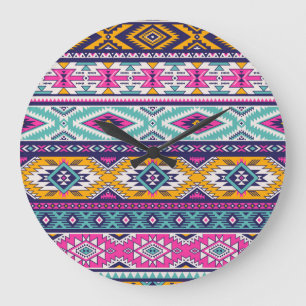 Tribal  Navajo: retro patroon Grote Klok