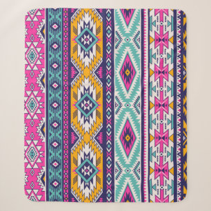 Tribal  Navajo: retro patroon Sherpa Deken