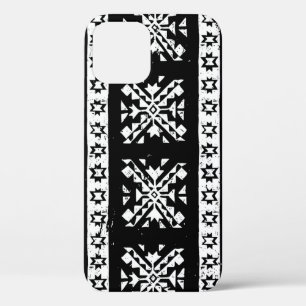 Tribal Navajo, zwart wit groen patroon. Case-Mate iPhone Case