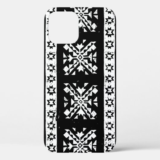Tribal Navajo, zwart wit groen patroon. Case-Mate iPhone Case (Achterkant)
