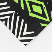 Tribal Navajo, zwart wit groen patroon. Fleece Deken (Hoek)