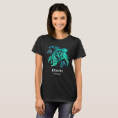 Tribal Ocean Blue Bahamas Abacos Zee Turtle T-shirt (Voorkant volledig)