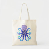 Tribal Octopus Twilight Blues Tote Bag (Voorkant)