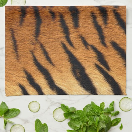 Tribal oerwoud dier Tijger Print Theedoek (Gevouwen)