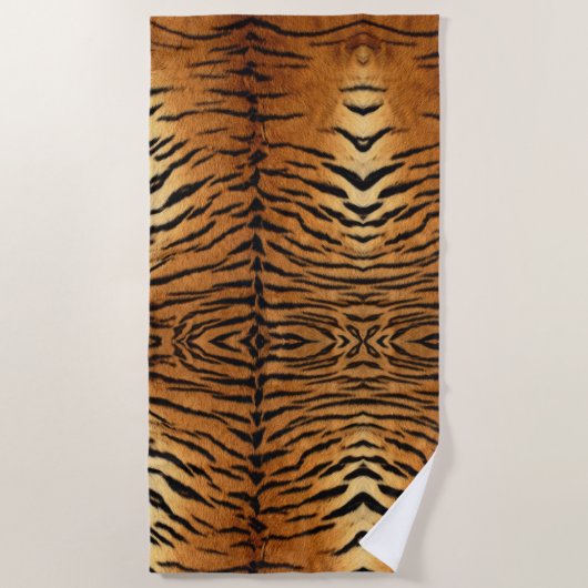 Tribal oerwoud dierenbont Tijger Print Strandlaken (Voorkant)