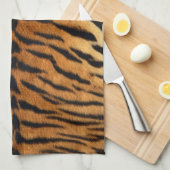 Tribal oerwoud dierenbont Tijger Print Theedoek (Quarter Fold)