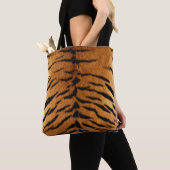 Tribal oerwoud dierenbont Tijger Print Tote Bag (Dichtbij)