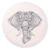 Tribal olifant art ontwerp keramische knop (Voorkant)