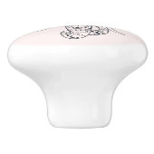 Tribal olifant art ontwerp keramische knop (Zijkant)