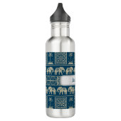 Tribal Olifant & Bomen Gepersonaliseerd Waterfles (Links)