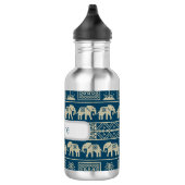 Tribal Olifant & Bomen Gepersonaliseerd Waterfles (Rechts)