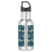Tribal Olifant & Bomen Gepersonaliseerd Waterfles (Achterkant)