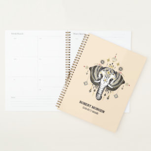 Tribal olifant illustratie planner