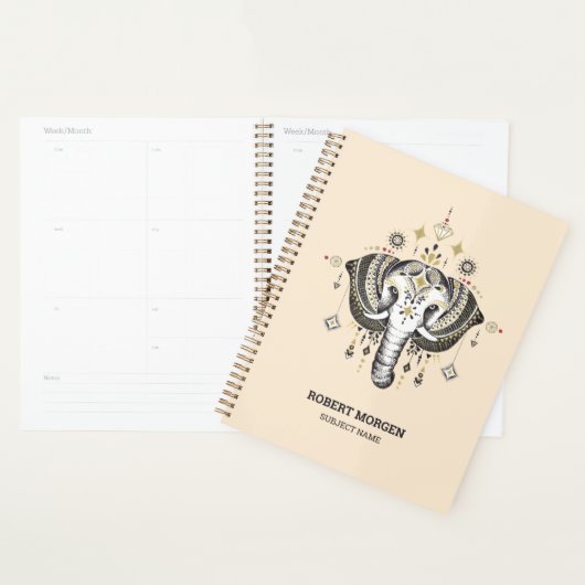 Tribal olifant illustratie planner (Display)