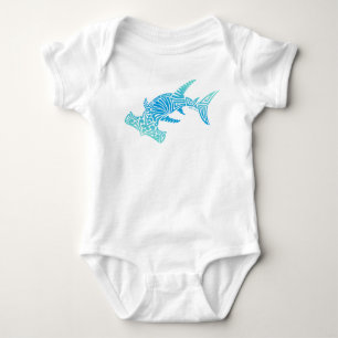 Tribal Ombre Blues Hammerhead Romper