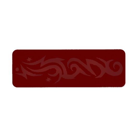 TRIBAL ONTWERP Druk uw eigen adreslabel zegel af Etiket (Voorkant)