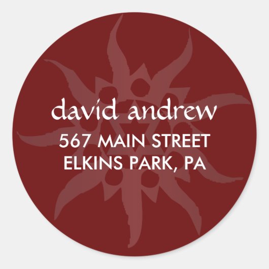 TRIBAL ONTWERP Terugkeeradres Etiket Sticker zegel (Voorkant)