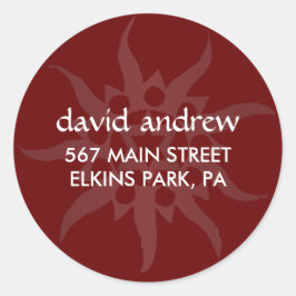 TRIBAL ONTWERP Terugkeeradres Etiket Sticker zegel