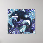 Tribal Orca Canvas Afdruk (Voorkant)