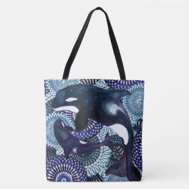 Tribal Orca Tote Bag