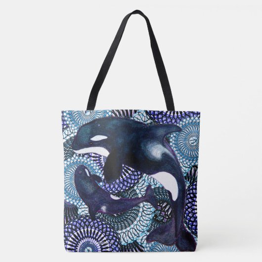 Tribal Orca Tote Bag (Voorkant)
