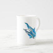 Tribal Orca Whales Porselein Kop (Voorkant rechts)
