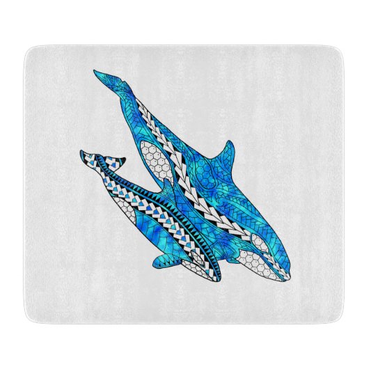 Tribal Orca Whales Snijplank (Voorkant)