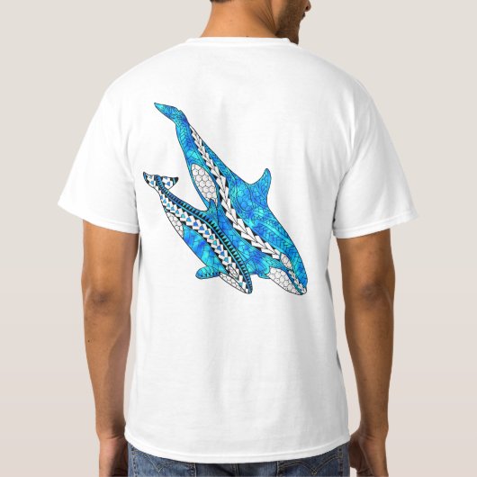 Tribal Orca Whales T-shirt (Achterkant)
