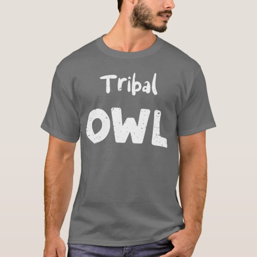 Tribal Owl Birds T-shirt (Voorkant)