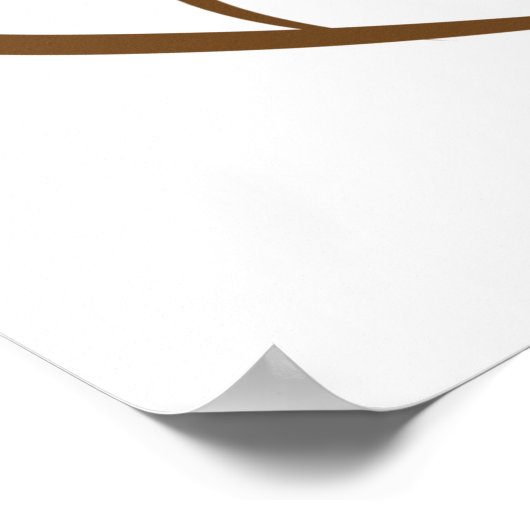 Tribal Owl Line Art Modern Bruin Abstract Poster (Hoek)