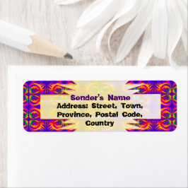 Tribal Paars Return Address Label