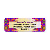 Tribal Paars Return Address Label (Voorkant)