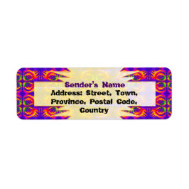 Tribal Paars Return Address Label