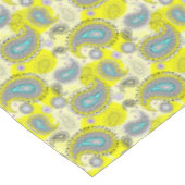 Tribal Paisley Patroon Citroengeel Turkoois Tafelkleed (Gekanteld)