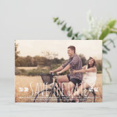 TRIBAL PATROON FOTO SAVE THE DATE AANKONDIGING (Staand voorkant)